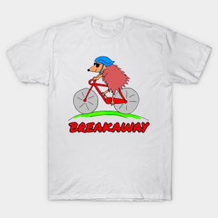 Funny Cycle Racing Cartoon Hedgehog T-Shirt